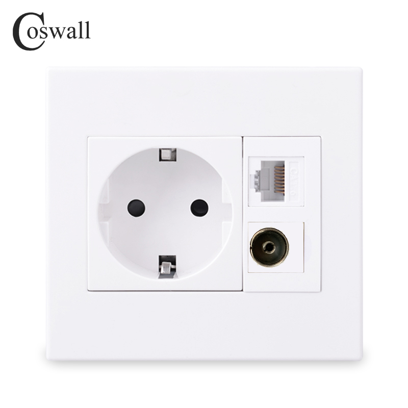 Patch Panel Cat6 - Настенная розетка Coswall для ПК, 16