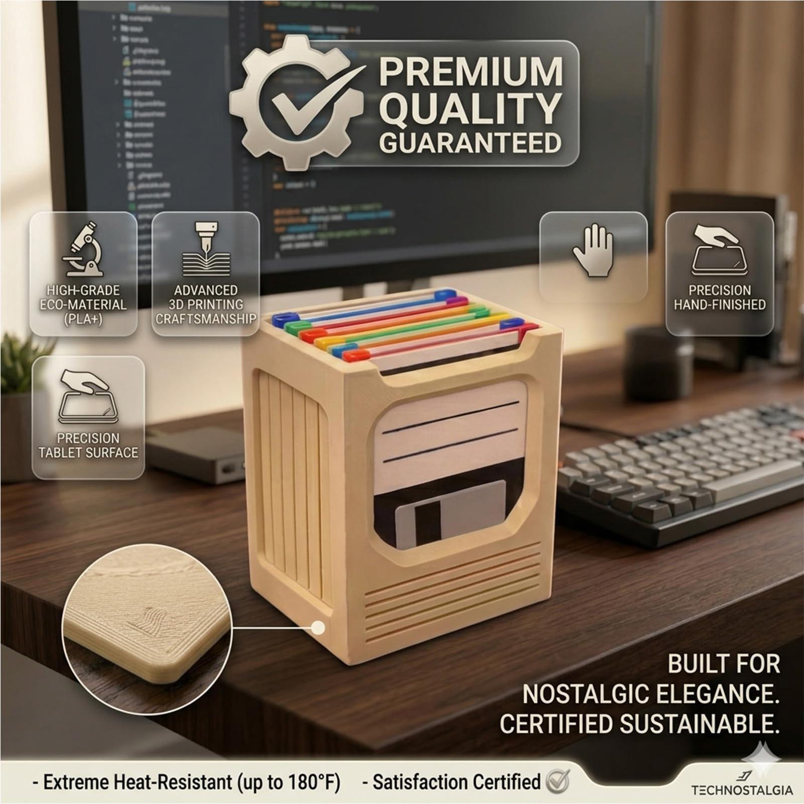 Office Tech - Набор подставок для стаканов в ретро-стиле: